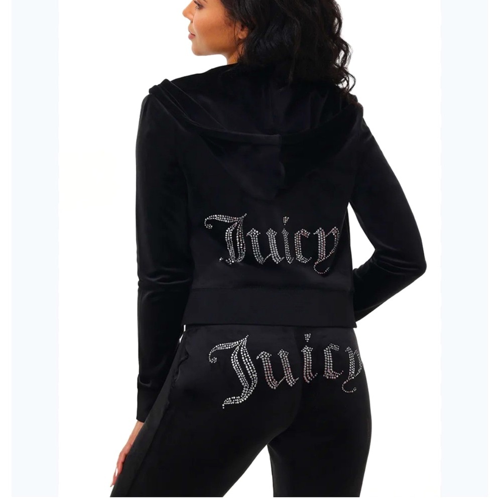 New Juicy Couture OG Bling Black Tracksuit Set - Picture 5 of 14
